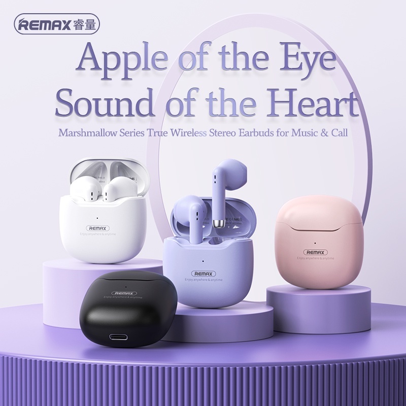Remax TWS-19 หูฟังบลูทูธ Marshmallow series หูฟังบลูทูธไร้สาย รับประกัน 1 ปี