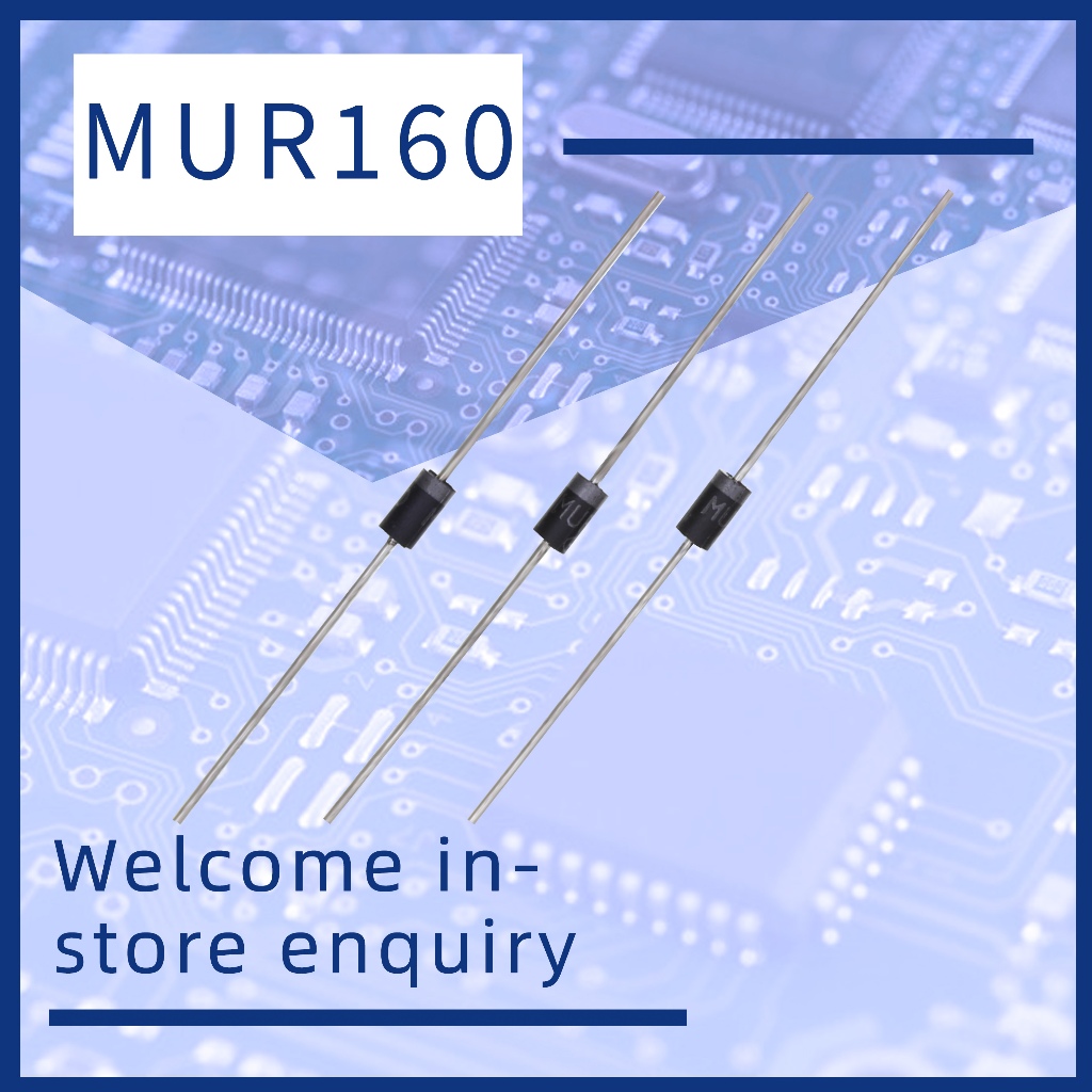 10-50pcs MUR160 Fast Recovery Rectifier ไดโอด 1A 600V DO-41 Axial 1 Amp 600 โวลต์