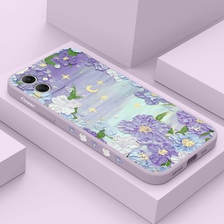 SAMSUNG ดอกไม้ชายหาดเคสโทรศัพท์สําหรับSamsung Galaxy A17 A07 A56 A36 A26 A16 A06 A15 A25 A35 A55 A05 A05S 4G 5Gซิลิโคนเหลวด้านข้างรูปแบบฝาครอบ