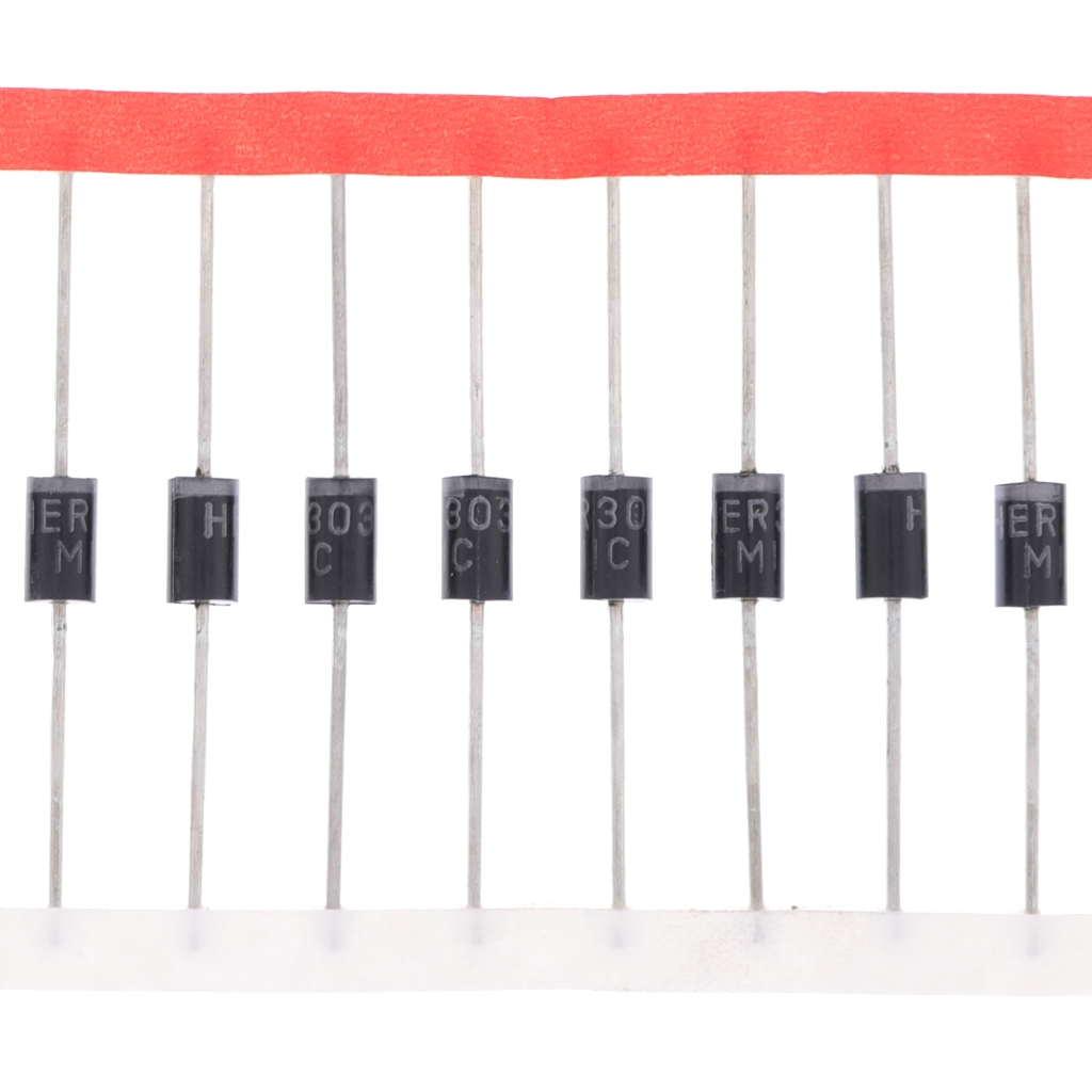 10-50pcs HER303 ไดโอดเรียงกระแสประสิทธิภาพสูง 3A 200V 50-70ns DO-201AD (DO-27) Axial 3 Amp 200 โวลต์