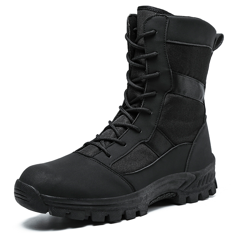 High Cut Man/ผู้หญิงยุทธวิธีรองเท้า Oxford กันน้ํากลางแจ้งกีฬารองเท้า Combat Anti-skid รองเท้าเดินป่ารองเท้าขนาดใหญ่ 47-37