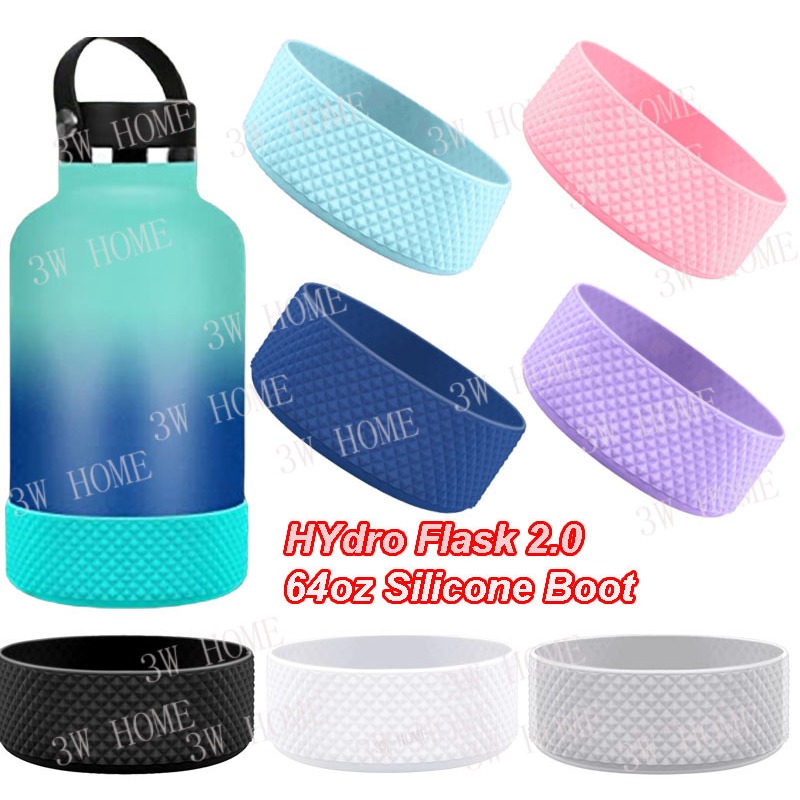 Hydro Flask2.0 ปากกว้าง 64oz ซิลิโคน Boot,12 ซม.เพชรซิลิโคนขวดน้ํา Protector,YETI Rambler 64 ออนซ์ซิ