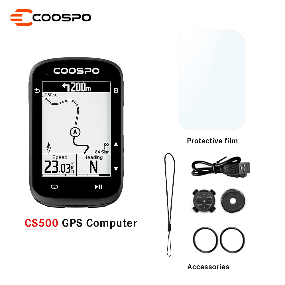 Coospo CS500 จักรยาน speedometer ไร้สาย กันน้ํา IPX7 GPS บลูทูธ ANT+ MTB แผนที่