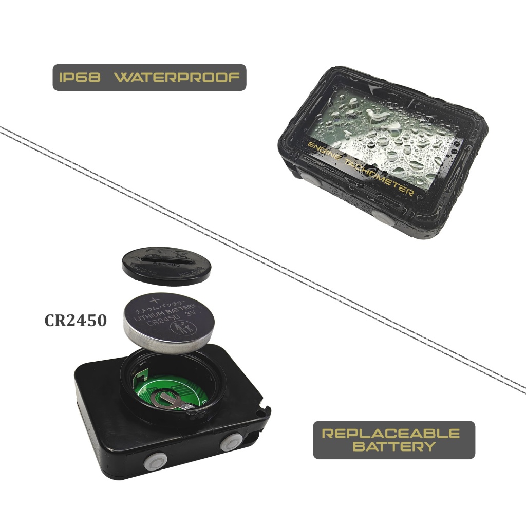 เปลี่ยนรถจักรยานยนต์ Tachometer ดิจิตอลหน้าจอขนาดใหญ่จอแสดงผล 0-18000 RPM Gauge Tach ชั่วโมงสําหรับเรือ Moto Chainsaw กันน้ํา ราคา ถูกที่สุด ดีลบีเคเค แกลเลอรีภาพที่ 6