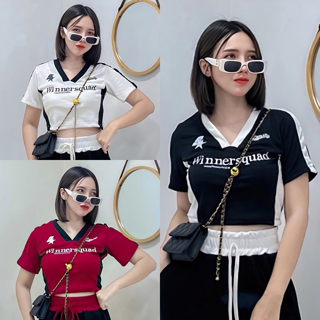 สไตล์อเมริกันเรโทรสปอร์ตเบบี้ทีเสื้อครอปผู้หญิง กุหลาบฤดูร้อนใหม่ ที่รัก คอวีสตรีทแวร์ เสื้อยืดเข้ารูปเซ็กซี่สําหรับผู้หญิงฮอตเทรนด์ 2024