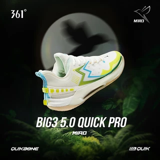 【จัดส่งในไทย】361 Degrees Big3 5.0 Quick Pro รองเท้าบาสเก็ตบอลชาย แผ่นคาร์บอนทนทานต่อการสึกหรอ 672431105