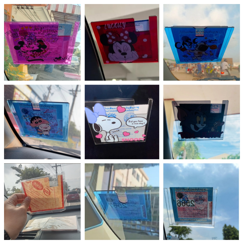 เฟรมเกณฑ์มาตรฐานภาษีรถยนต์มีความหนา 3 มม. อะคริลิคกริดภาษีโปร่งใสโดยไม่ต้องติดตั้งติดตามการติดตาม