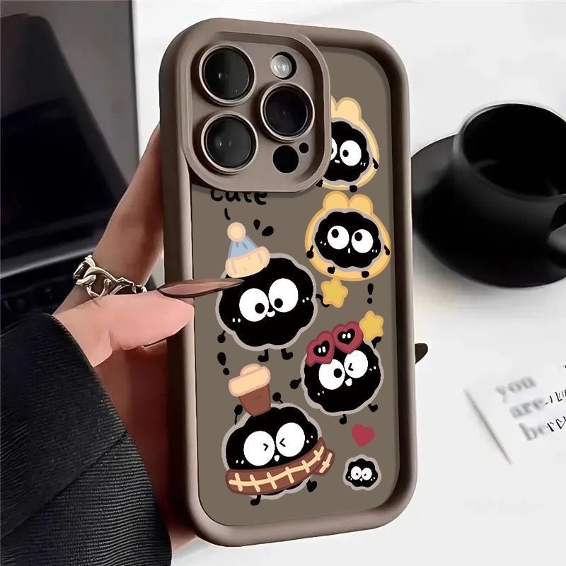 เคส Samsung S24+ 5G S24 Ultra J4 Plus J4 Prime J4+ J6 Plus J6 Prime J6+ J2 Prim J2 ACE J7 Prime ซิลิโคนขอบตรงลูกถ่านหินน่ารักกรณีโทรศัพท์