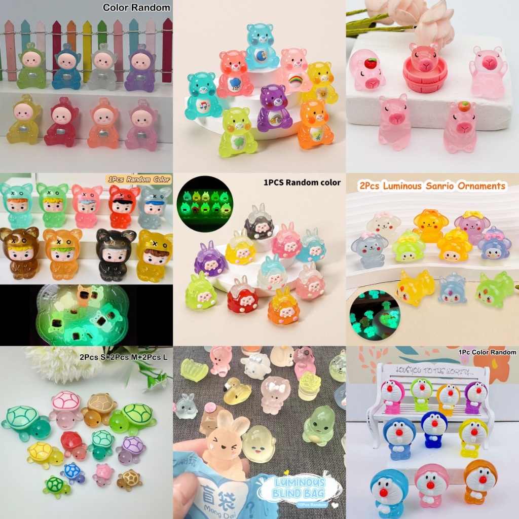 สุ่มสไตล์ Luminous Handmade DIY อุปกรณ์เสริมครีมกาวเครื่องประดับเดสก์ท็อปของเล่น