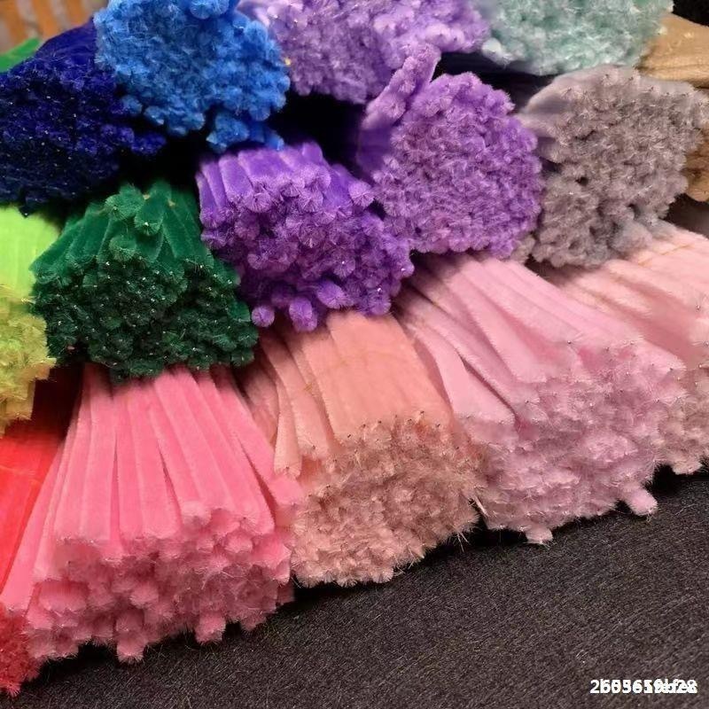 (100pcs) สินค้าพร้อมส่ง ลวดกำมะหยี่ DIY แยกสี สร้างสรรค์งานประดิษฐ์ต่างๆ สำหรับงานฝีมือ สีสันสดใส สินค้าขายดี thumbnail 3