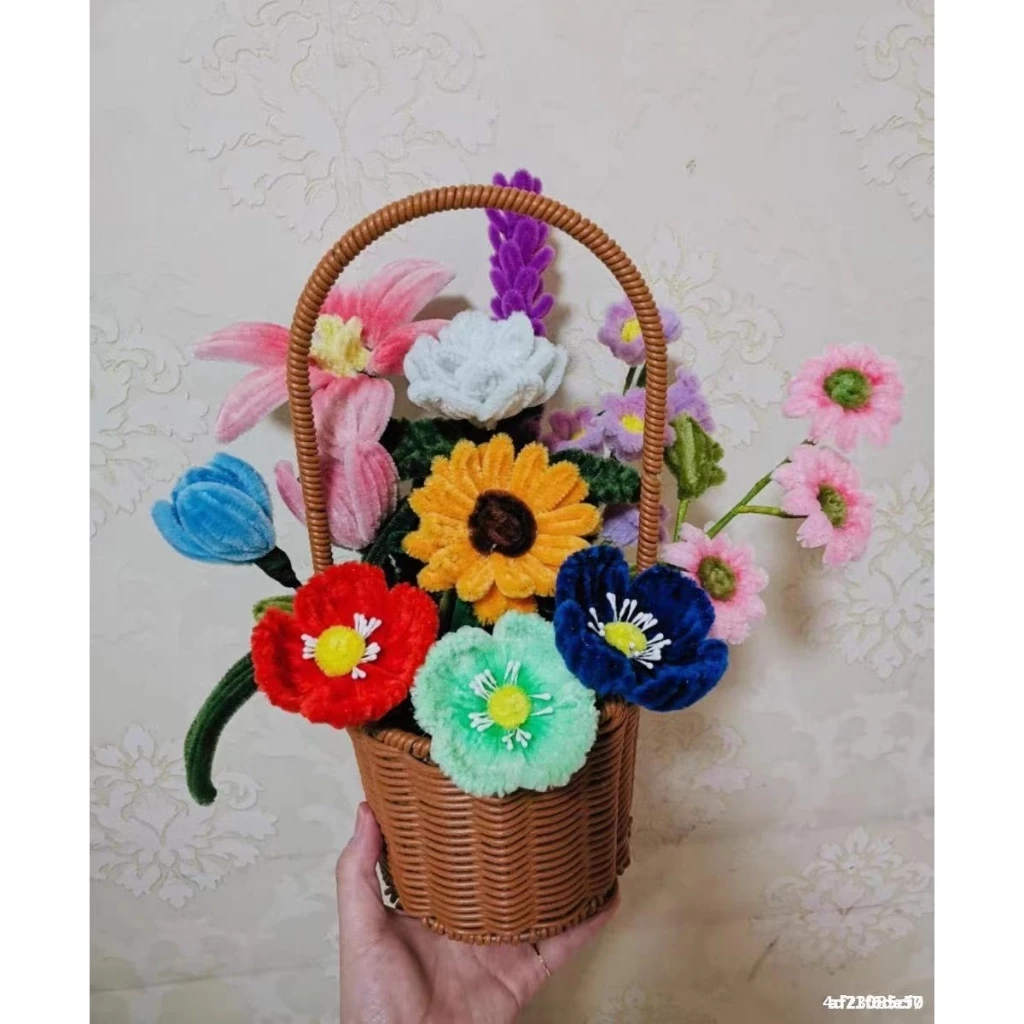 (100pcs) สินค้าพร้อมส่ง ลวดกำมะหยี่ DIY แยกสี สร้างสรรค์งานประดิษฐ์ต่างๆ สำหรับงานฝีมือ สีสันสดใส สินค้าขายดี thumbnail 7