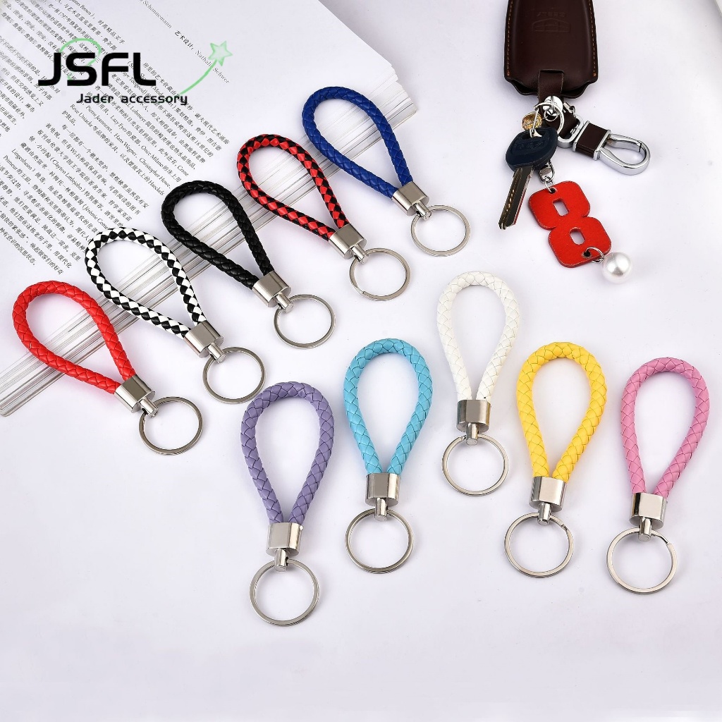 หนัง ปู่ สายพวงกุญแจถักพวงกุญแจจี้พวงกุญแจรถพวงกุญแจอุปกรณ์เสริมกระเป๋าจี้พวงกุญแจ