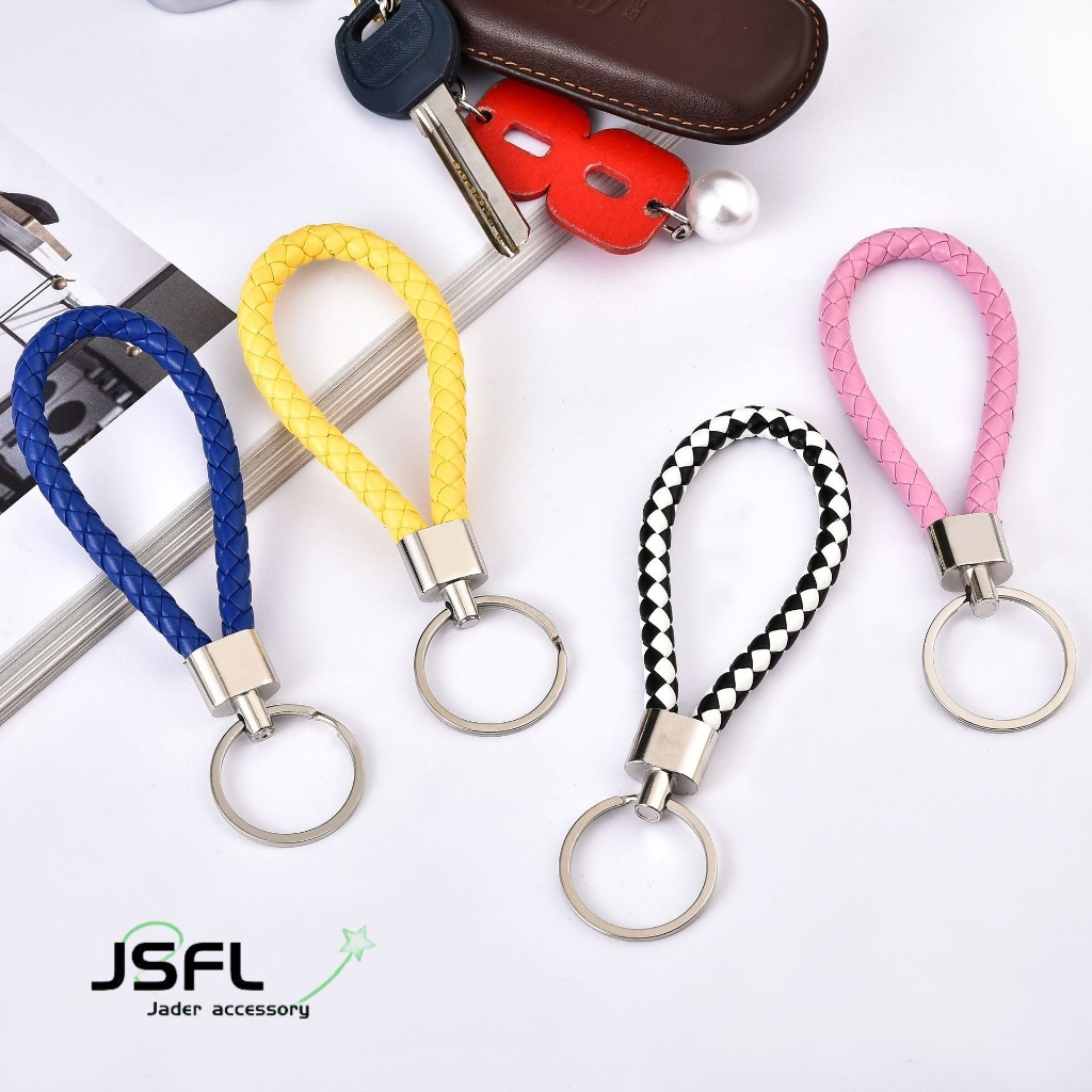 หนัง ปู่ สายพวงกุญแจถักพวงกุญแจจี้พวงกุญแจรถพวงกุญแจอุปกรณ์เสริมกระเป๋าจี้พวงกุญแจ