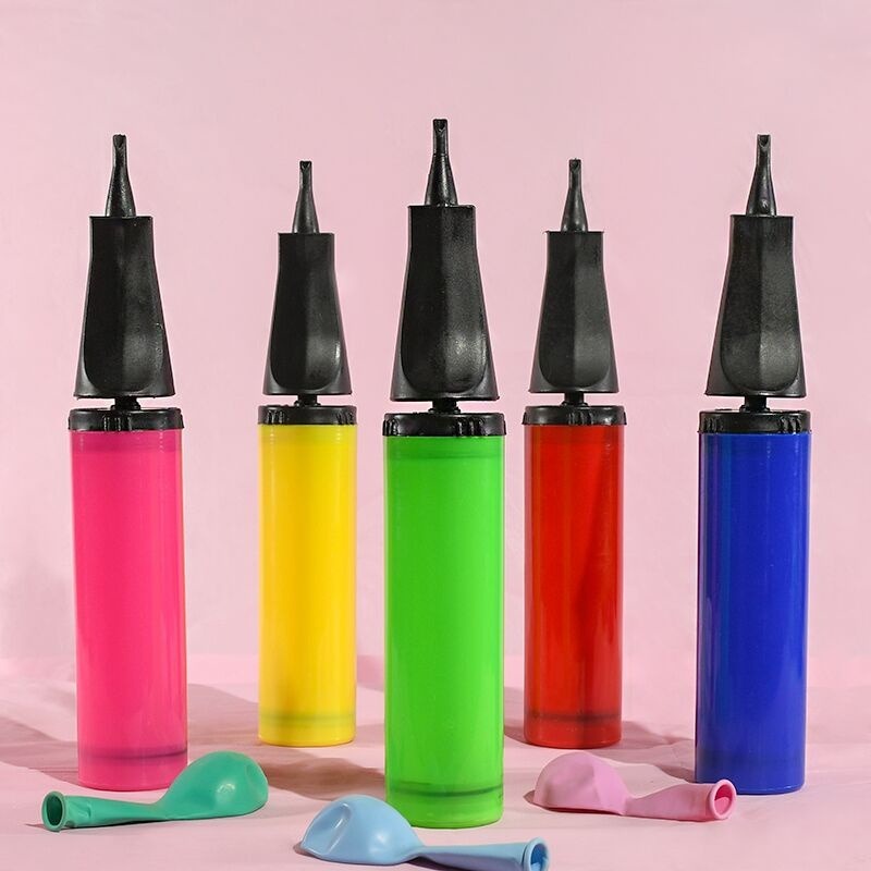 1pc Inflatable บอลลูนปั๊มพลาสติก Mini Hand-push-type ฟอยล์บอลลูน Inflator ปั๊มสําหรับงานแต่งงานวันเกิด Party เทศกาลเครื่องมือ