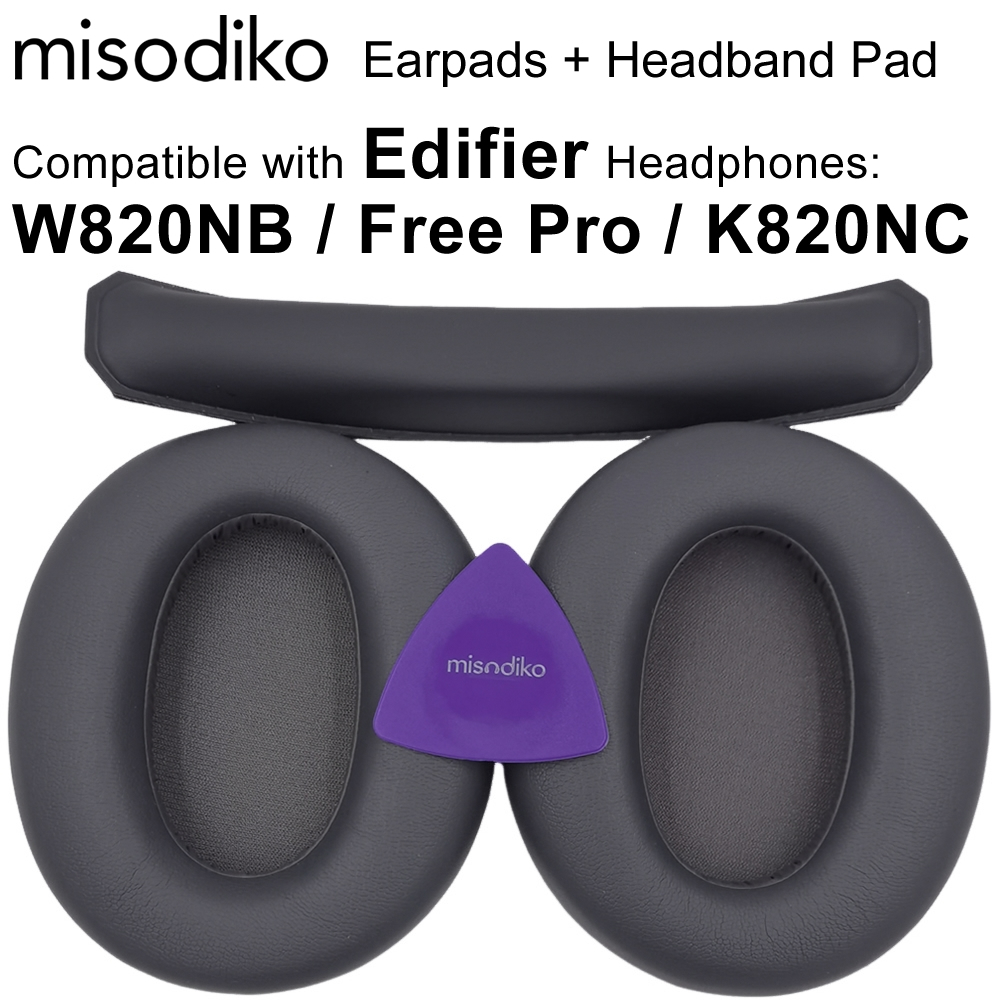Misodiko แผ่นรองหูฟังสําหรับ Edifier W820NB/ ฟรีหูฟัง Pro/ K820NC