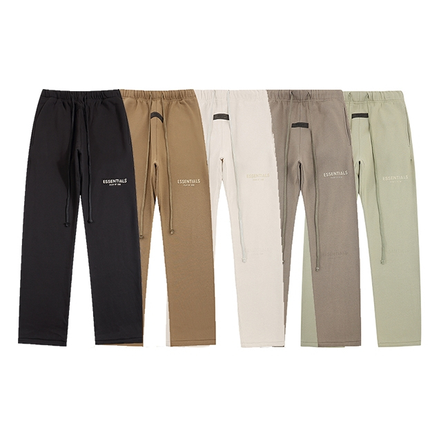 Fear OF GOD ซีซั่น 8 ESSENTIALS Flocking พิมพ์ตรงกางเกงลําลอง