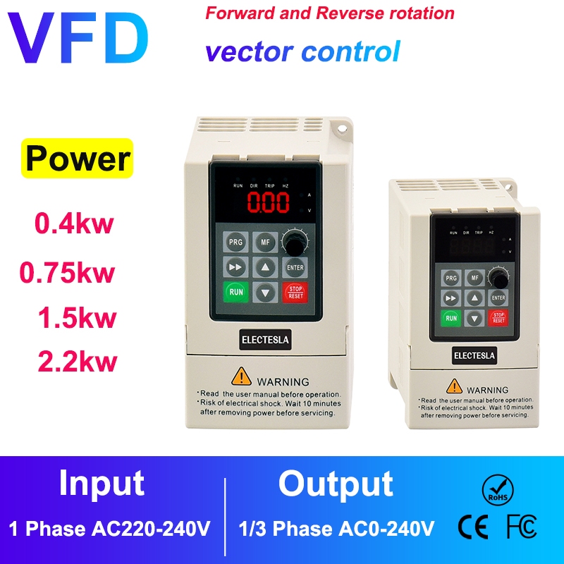 ปั๊มจุ่มแปลงความถี่ 220V เฟสเดียว VFD อินเวอร์เตอร์ 0.75/1.5/2.2KW ปั๊มน้ํา VFD