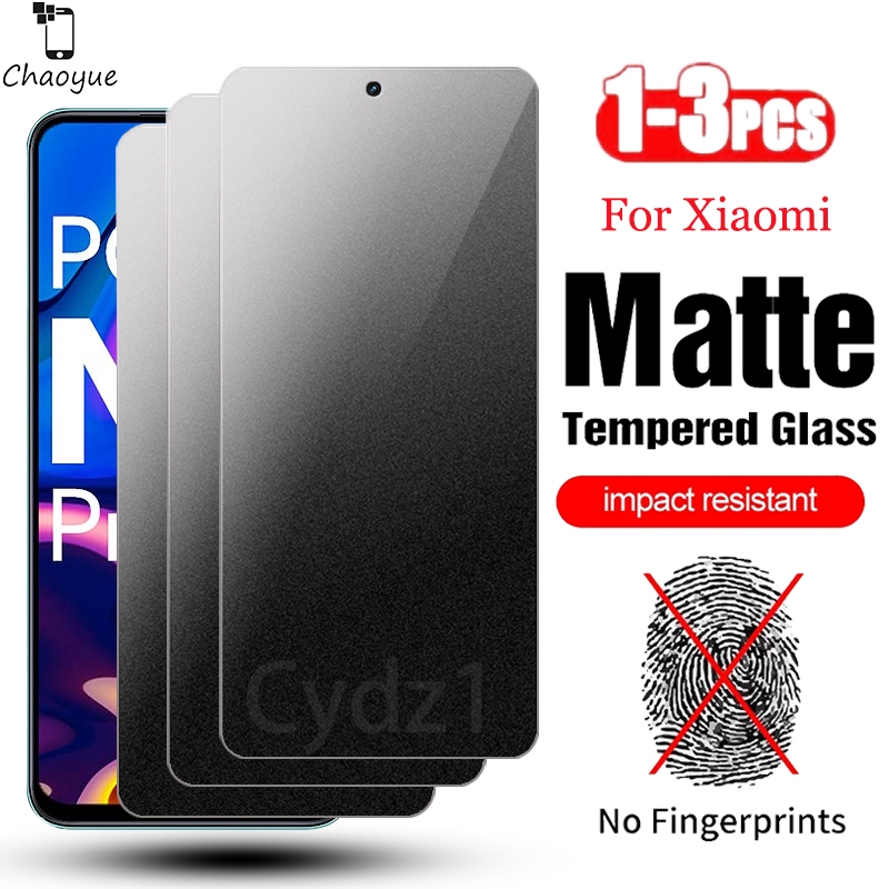 3Pcs ฟิล์มกระจก ด้าน สำหรับ Xiaomi Mi POCO M6 M5 M5s M4 M3 X6 X5 X4 X3 NFC C65 C55 C40 F5 F4 F3 GT F2 Pro 4G 5G 2024