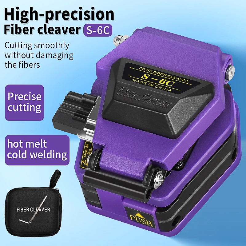 COMPTYCO Fiber Cleaver S-6C Mini Optical Fiber Cutter Cleaver มีดกลับอัตโนมัติ FTTH Fiber Cleaver