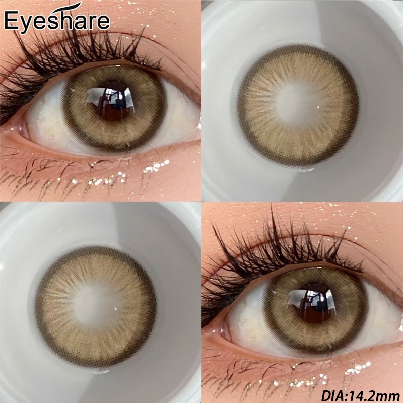 Eyeshare คอนแทคเลนส์ สีน้ำตาล คอนแทคเลนส์ที่สดใส ขนาดกลาง14.2mm ส่งไวจากไทย