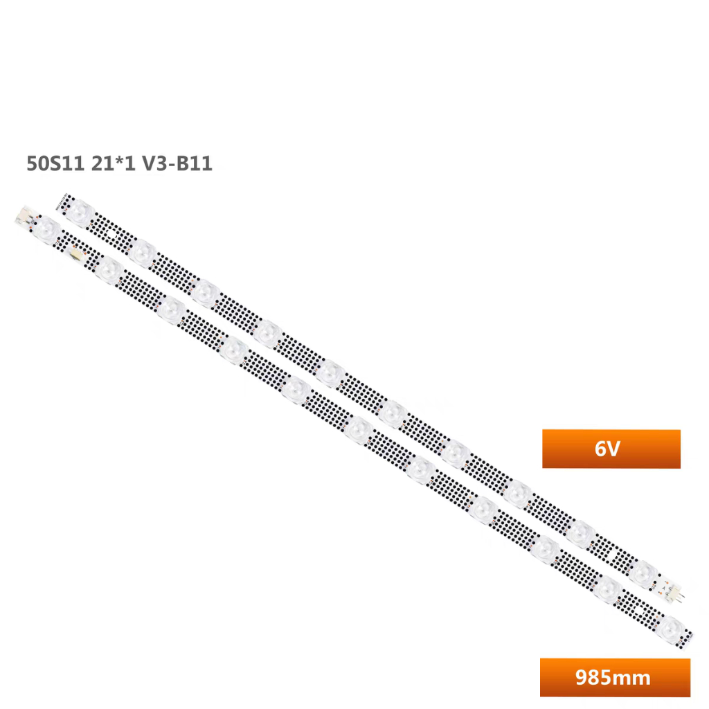 2 ชิ้น = 1 ชุด led backlight strip สําหรับ 50p635 Lehua 50U3A TCL 50V6EA strip light 50S11 21*1 V3-B