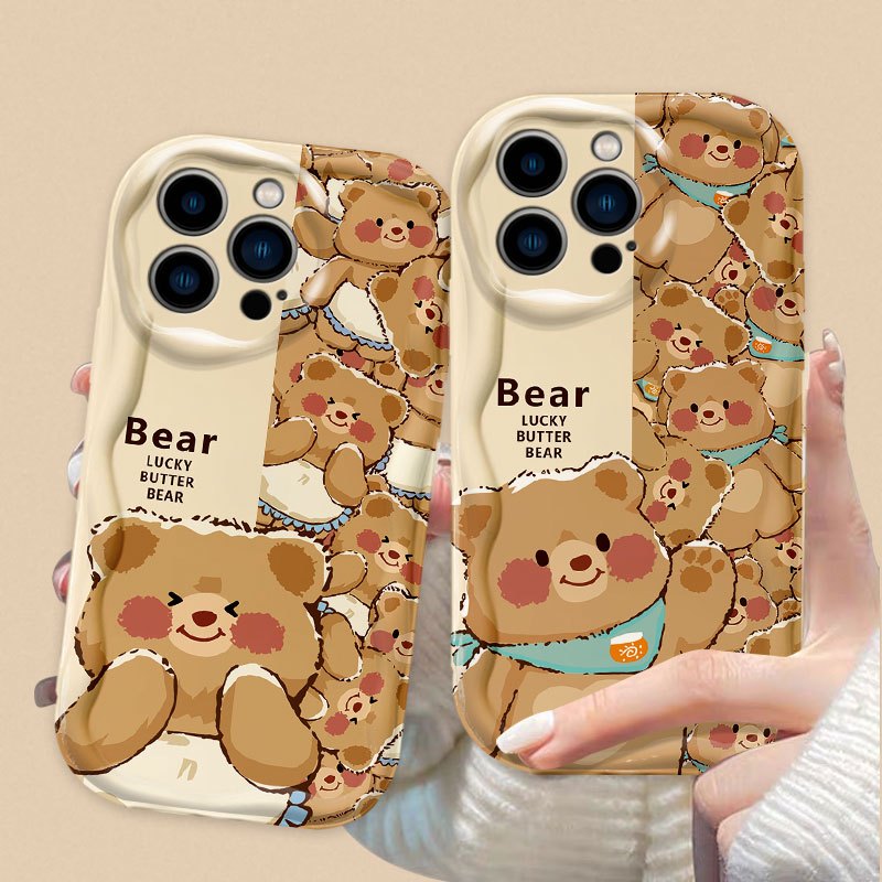 กรณี OPPO Reno12 F 5G Reno 12 5G Reno12 Pro 5G Reno11 F 5G Reno 11 5G Reno 10 5G Reno 8T 5G Reno 8T 4G Reno 8Z 5G Reno 7Z 5G A38 A18 A60 A79 realme C65 C53 C51 C61 Reno8 Reno7 Reno5 Reno4 Reno6 เนยหมีกันกระแทกกรณีโทรศัพท์ TPU