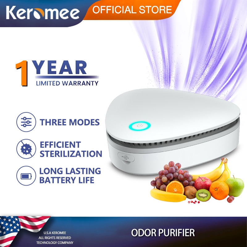 Keromee เครื่องมือฆ่าเชื้อโอโซน Ozone sterilizer เครื่องดับกลิ่นตู้เย็น เครื่องฟอกอากาศ บ้าน