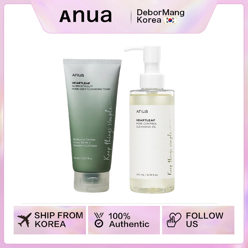 ของแท้ 100% Anua Heartleaf Quercetinol Pore Deep Cleansing Foam Oil Foam ขจัดน้ํามันทําความสะอาดใบหน้าสําหรับผิวมันเพิ่ม Moisture Foam Face Wash 150ml ขัดผิว Dead Skin C