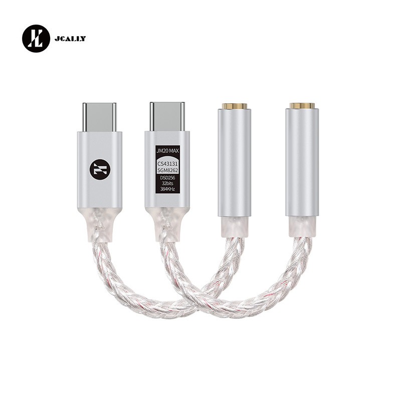 Jcally JM20 Max เครื่องขยายเสียงรหัส Protable ประเภท c ถึง 3.5 มม. อะแดปเตอร์ dongle CS43131 + SGM8262 ชิป
