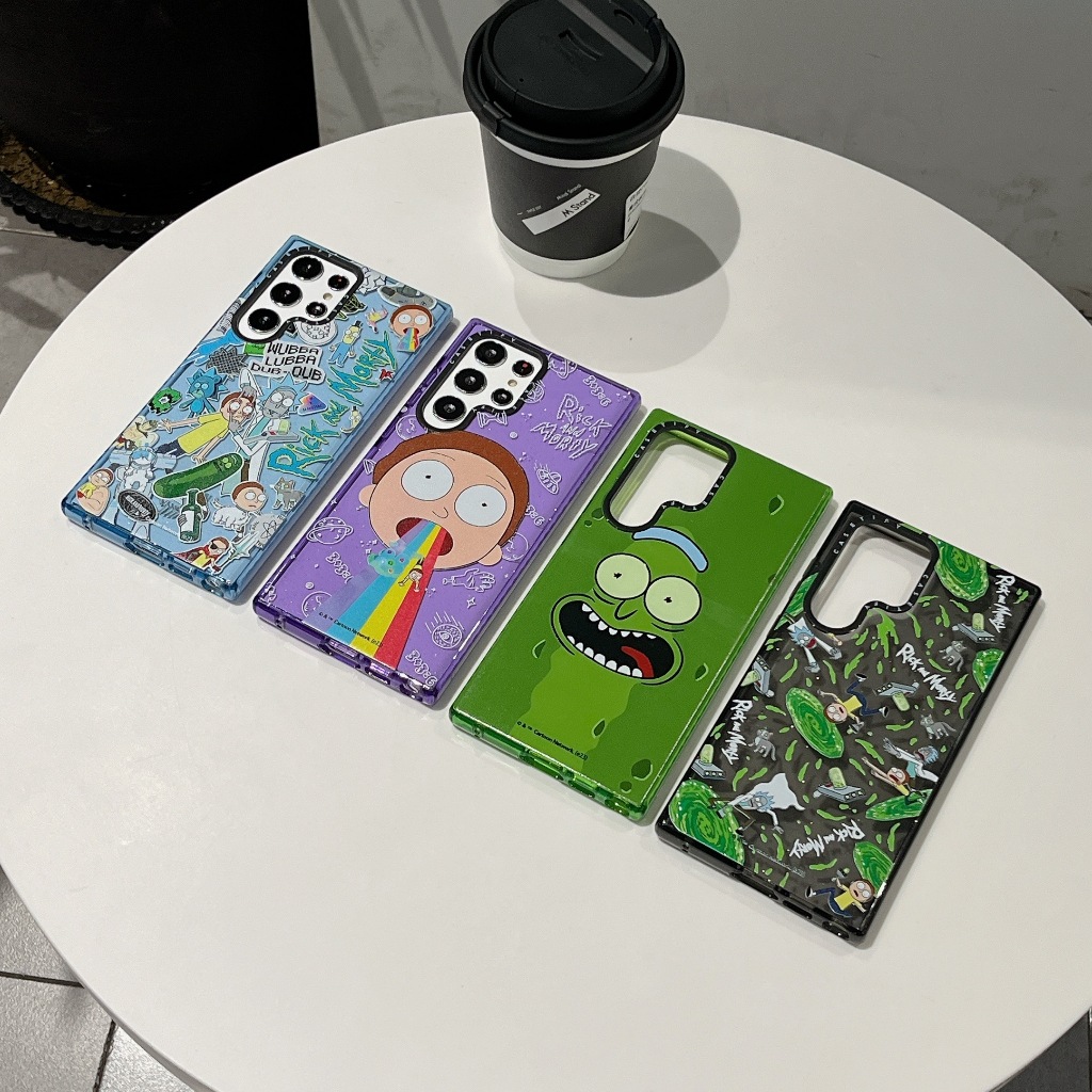การ์ตูน รุ้ง มอร์ตี้ สมิธ CaseTify เคส Samsung Galaxy S24 Ultra S23 Ultra S24 + S22 Ultra Case ใหม่ สีลูกกวาด ป้องกันการตก TPU ซิลิโคน อ่อนนุ่ม เคสโทรศัพท์มือถือซัมซุง