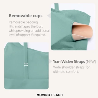 Moving Peach ผู้หญิง สปอร์ตบรา โยคะ พิลาทิส ออกกําลังกาย เสื้อกล้าม GBW