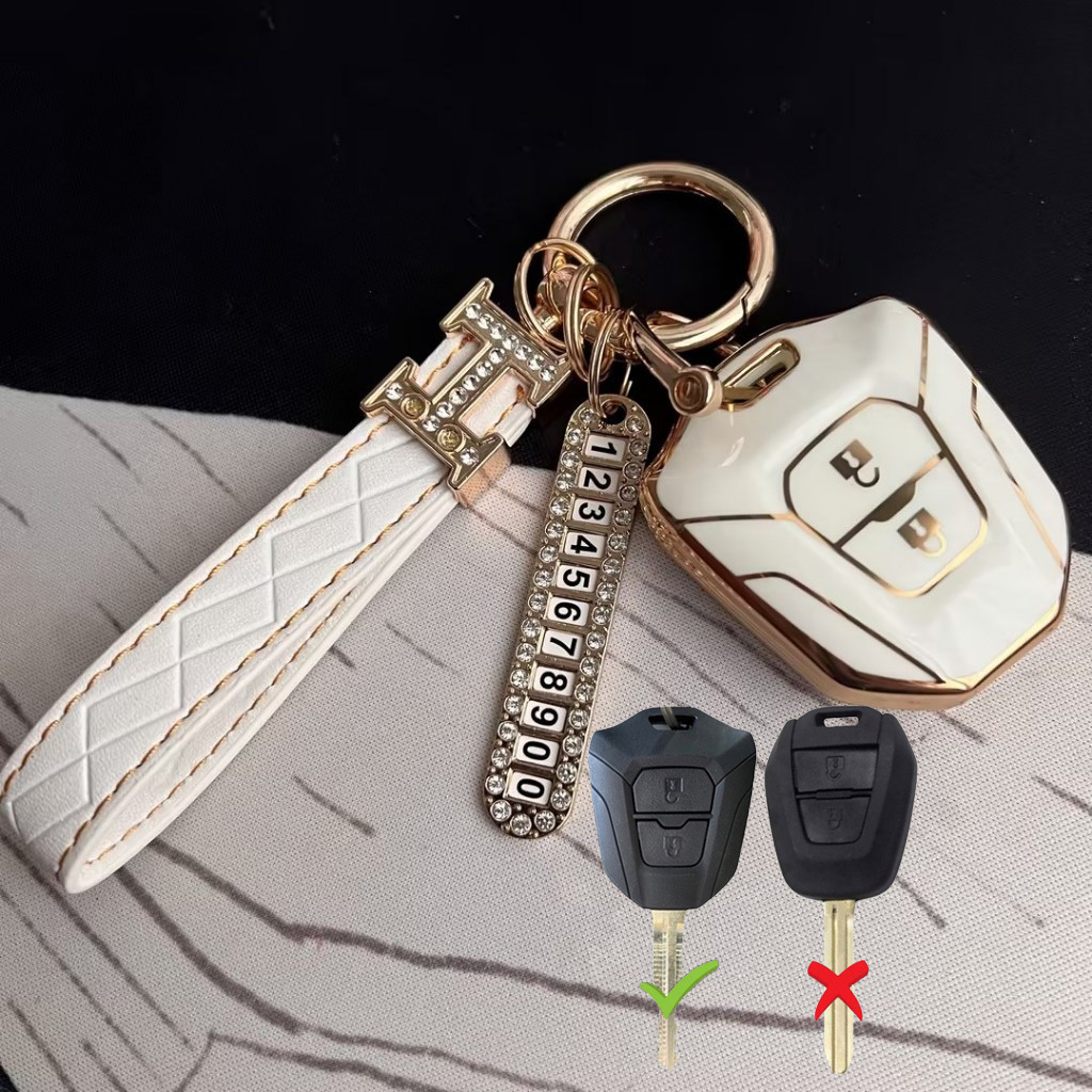 Isuzu ฝาครอบกุญแจรถพวงกุญแจสําหรับ Isuzu D-max X series TPU Keyring Case พวงกุญแจรวมทั้งหมด
