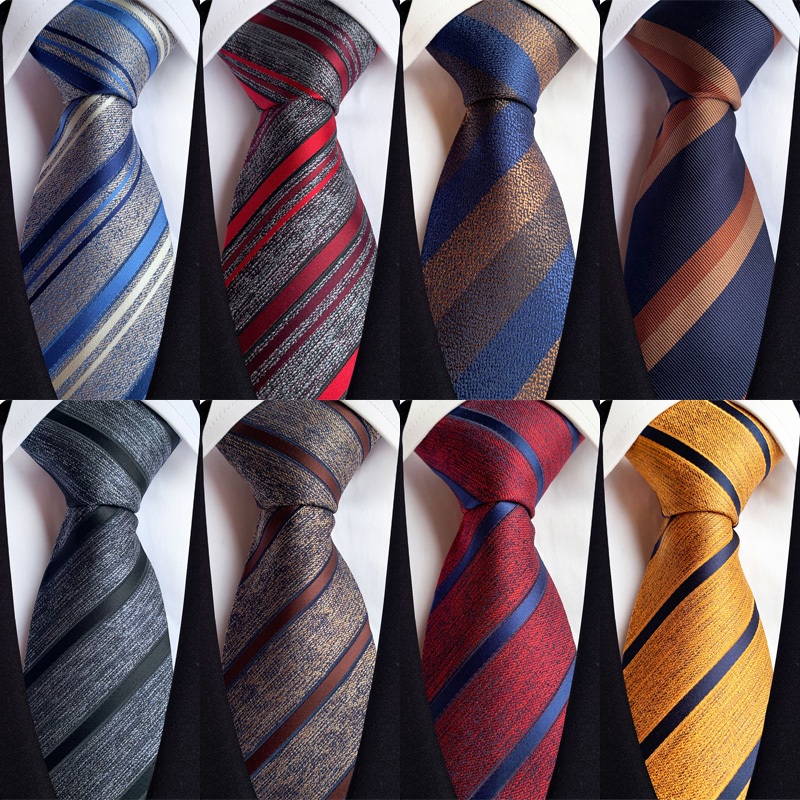 ผู้ขายโรงงาน 8 ซม.ผู้ชาย Tie Jacquard ทอลาย Stripes เนคไทคอสําหรับ man Business Party