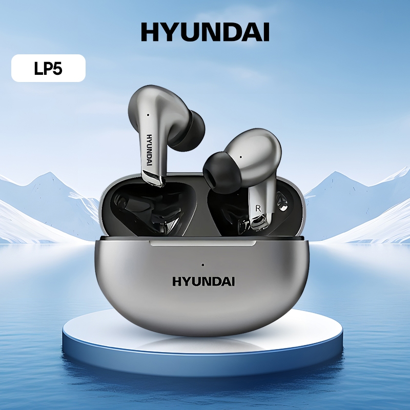 Hyundai LP5 หูฟังไร้สายบลูทูธ HiFi พร้อมไมโครโฟน 9D หูฟังไร้สายสเตอริโอ IPX5 กีฬากันน้ํา