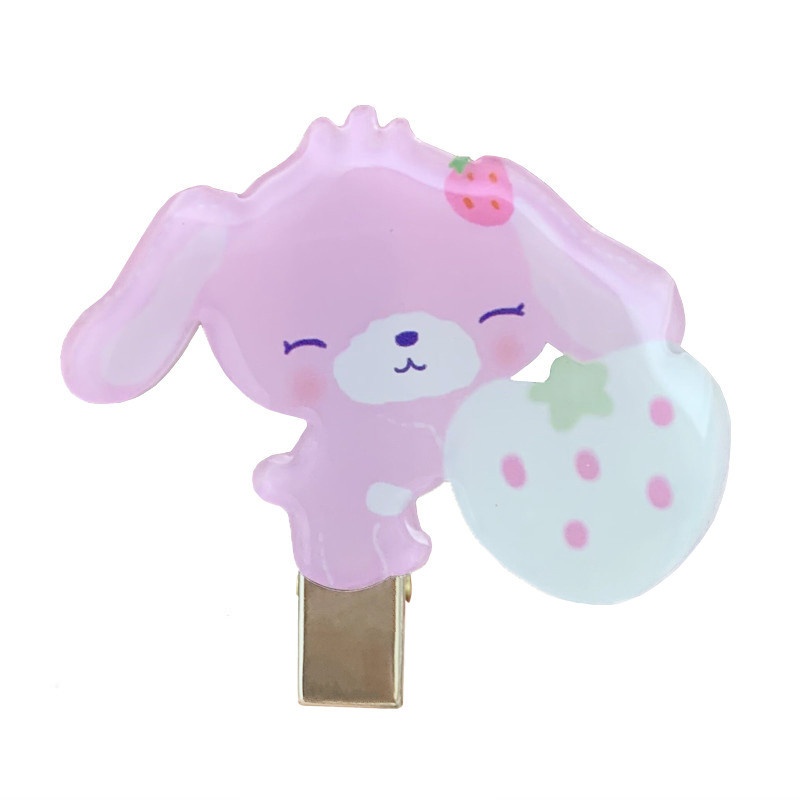 Sugarbunnies กิ๊บติดผมสตรอเบอร์รี่ Momousa Bunny Kawaii ผม Pins และคลิป Headwear น่ารักอุปกรณ์เสริมผมสําหรับผู้หญิงเด็กผู้หญิงเด็ก