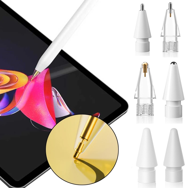 5 ชิ้น/เซ็ตสําหรับ Apple ดินสอปากกา Nib สําหรับ Apple Pencil Pro 1st 2nd 3rd USB-C เคล็ดลับโปร่งใส 2