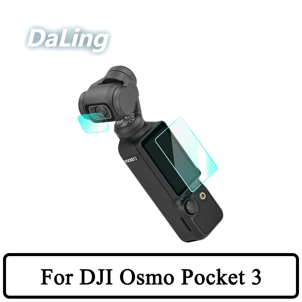 กล้องฟิล์มนิรภัยสําหรับ DJI Osmo Pocket 3 ฟิล์มกระจกนิรภัยฟิล์มเลนส์กล้องฟิล์มกันรอยหน้าจอ Osmo Pocket 3 อุปกรณ์เสริม