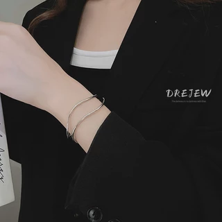 DREJEW เดรช ลมหนาวข้ามคลื่นสร้อยข้อมือยุโรปและอเมริกาใหม่แสงหรูหราสร้อยข้อมือแฟชั่นเครื่องประดับระดับไฮเอนด์ที่เรียบง่าย