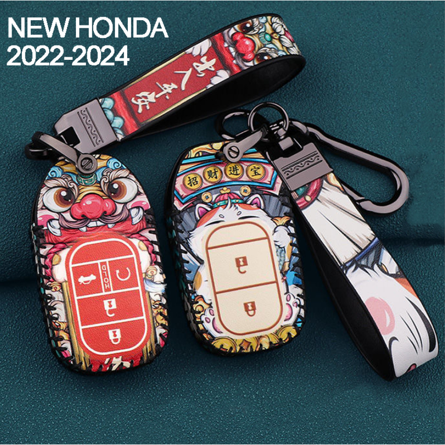 ใช้กับ HONDA civic fe hrv ปลอกกุญแจรถ ปลอกกุญแจหนัง