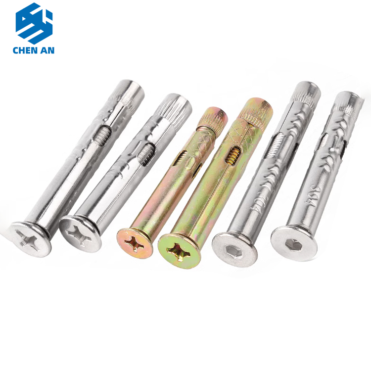M6 M8 M10 M12 ปกปิดแขน Anchor Wall Plug Hex Nut Head Wedge ด้ายขยายแขน Anchor สกรู Wallplug / Sleeve PJ Anchor / Wall Plug Besi