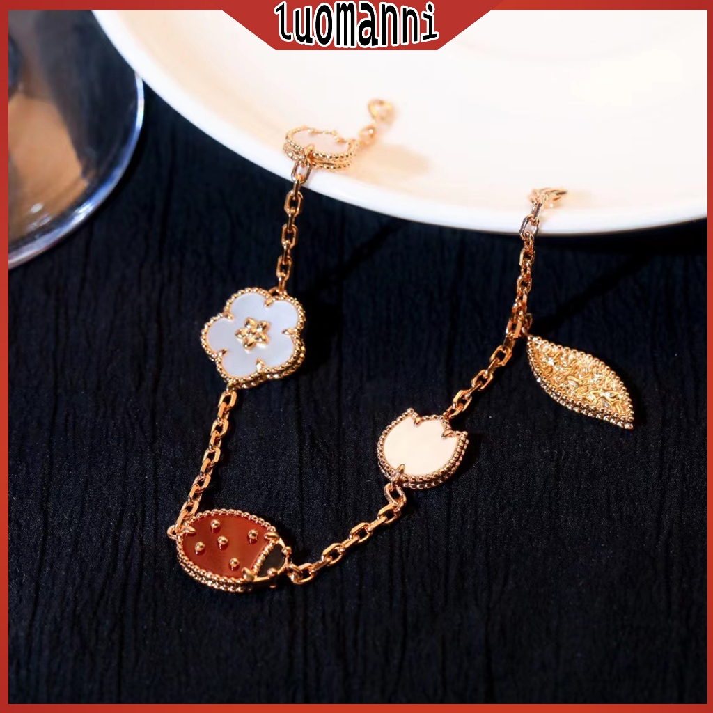 VCA Four Leaf Clover Seven Star Ladybug Five Flower Girl Bracelet