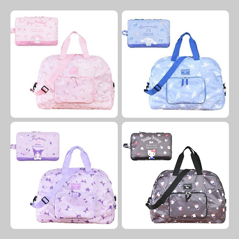 การ์ตูนน่ารักกระเป๋าเดินทางขนาดใหญ่พับcrossbodyแบบพกพาmelody Big-EaredสุนัขKuromiขนาดใหญ่ความจุOutingกระเป๋าเดินทางกระเป๋าเดินทาง