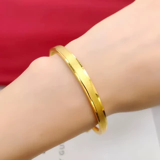 Frosted Buckle Titanium Steel Bracelet Electroplating K Gold Opening Adjustable Fashion Colorfast Bracelet
