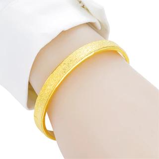 Frosted Buckle Titanium Steel Bracelet Electroplating K Gold Opening Adjustable Fashion Colorfast Bracelet