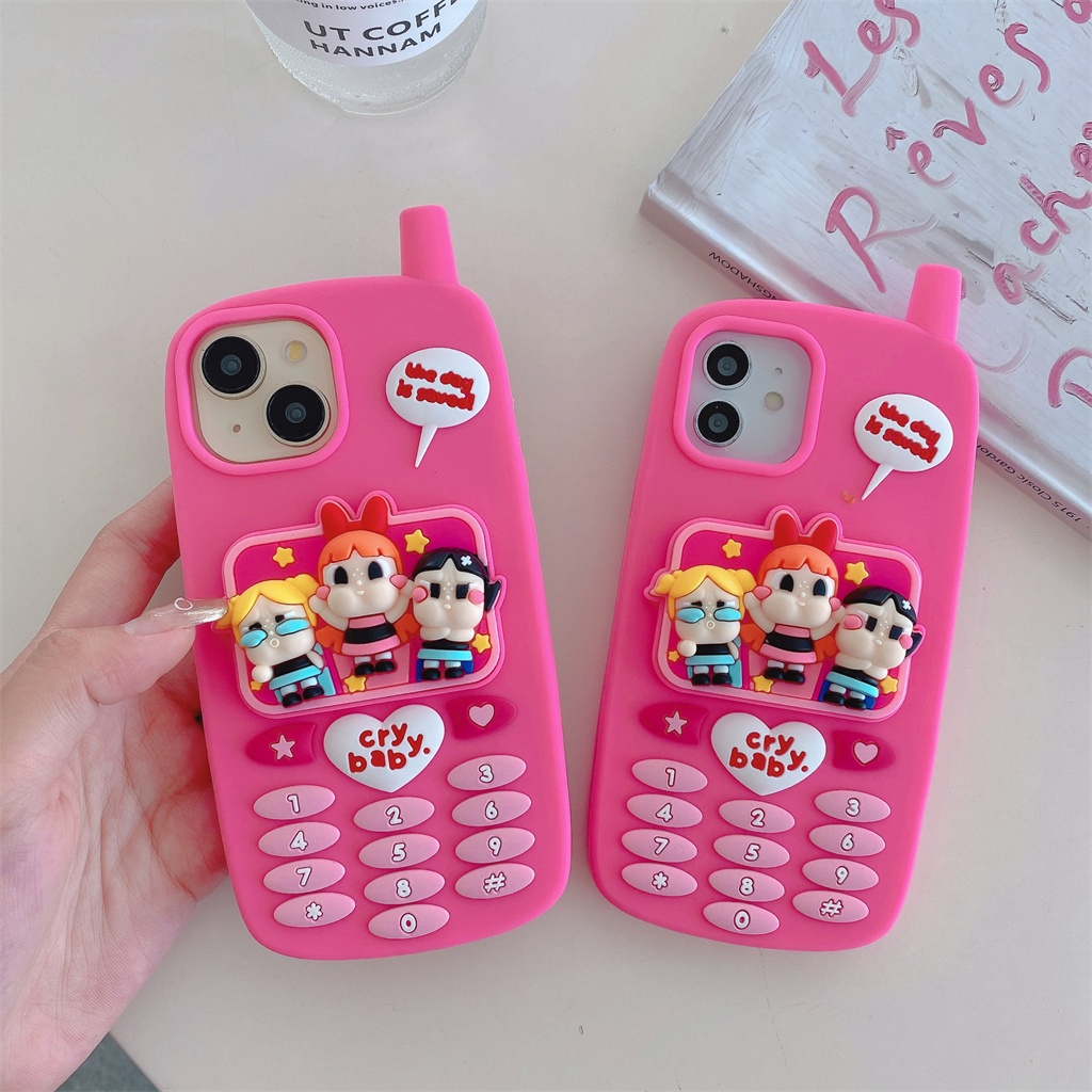 สําหรับiphone Case 16 Pro Max 15 Pro Max 14 Pro Max 13 Pro Max 12 Pro Max 3Dสามมิติการ์ตูนซิลิโคนนุ่มกรณี