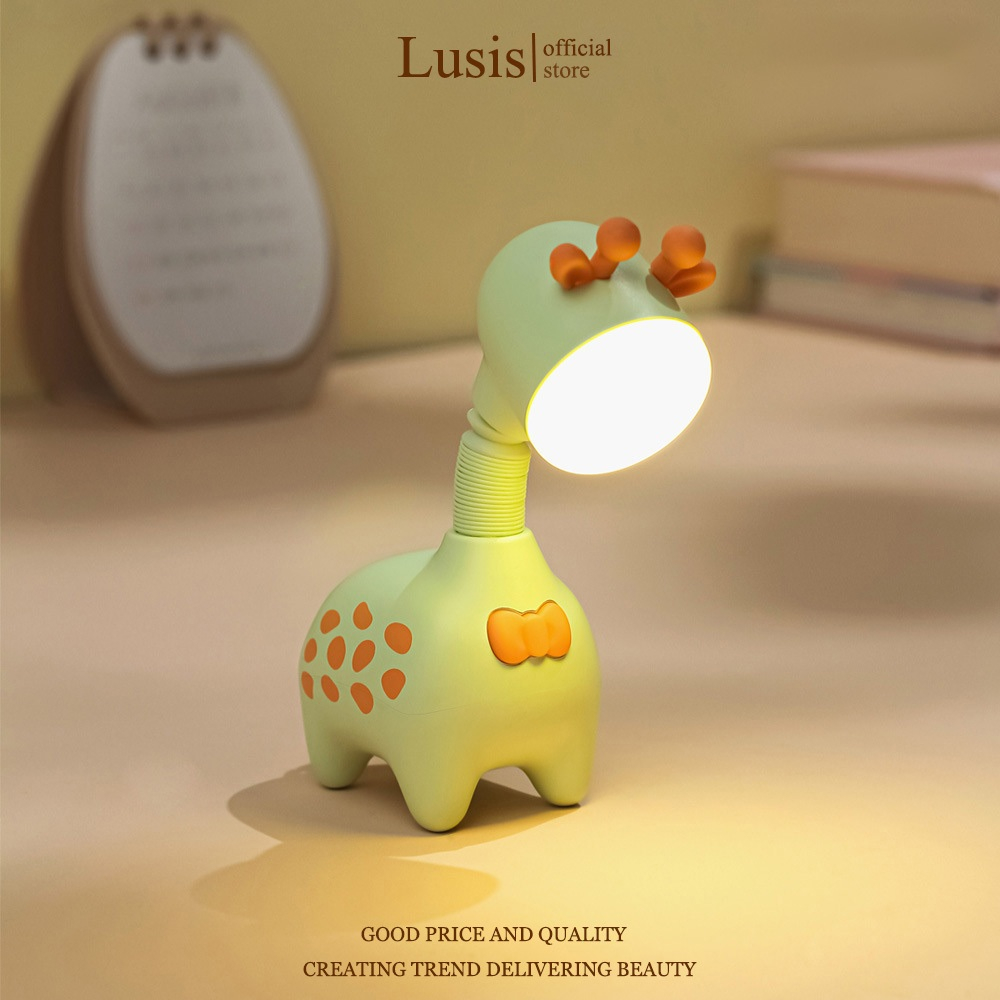 โคมไฟตั้งโต๊ะ LED ที่สวยงาม 【Lusis】โคมไฟอ่านหนังสือสร้างสรรค์ป้องกันดวงตา แสงกลางคืน ไฟแต่งห้อง TH