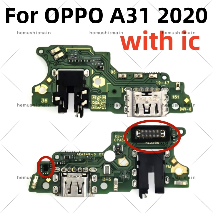 Usb ชาร์จ charger พอร์ตสําหรับ OPPO A31 2020 เมนบอร์ด flex พอร์ต USB ริบบิ้น flex cable โทรศัพท์หางป