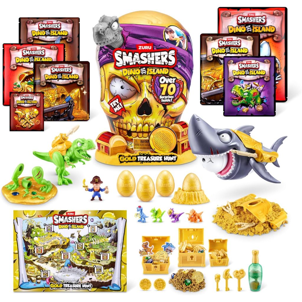 Smashers Dino Island Gold Treasure Hunt (สีเทา) โดย ZURU, Treasure Hunt Themed Toy Interactive Toy