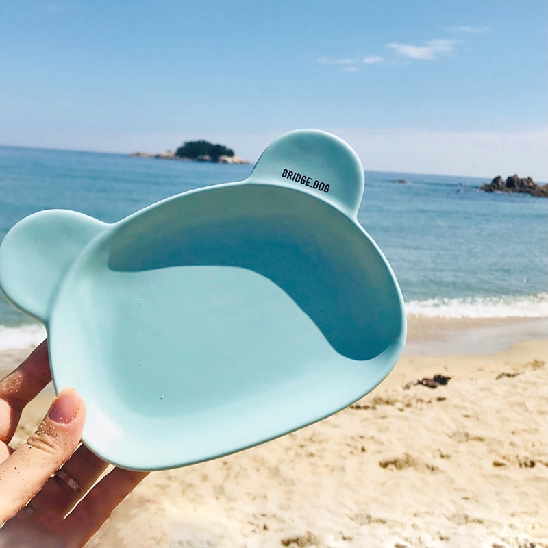 ชามสัตว์เลี้ยงชามเซรามิก bd จานหมีจานแมวและสุนัขจานอาหารหมีจานหู Faceless Bear Pet Plate