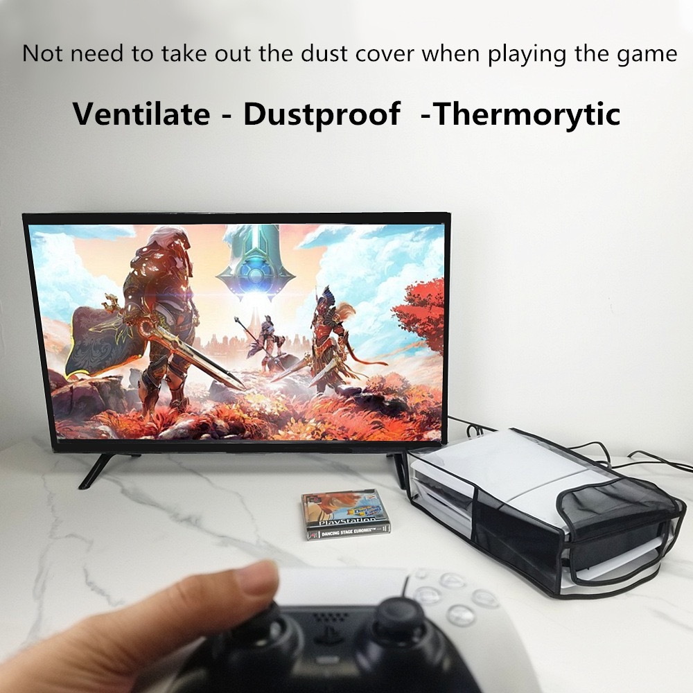 ฝาครอบกันฝุ่นแบบใสสําหรับคอนโซลเกม PS5/PS5 Slim